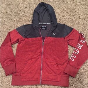 Boys Hurley Red and Black Hoodie
